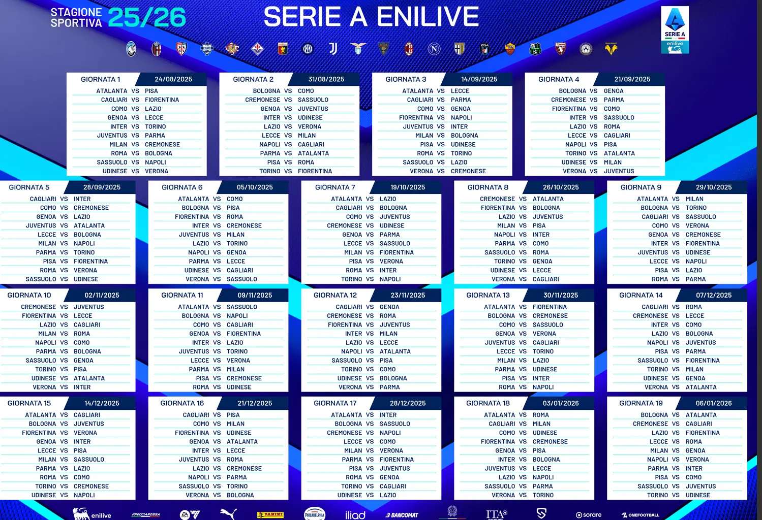 Calendario Serie A 2023-2024: Tutte le Date e le Partite