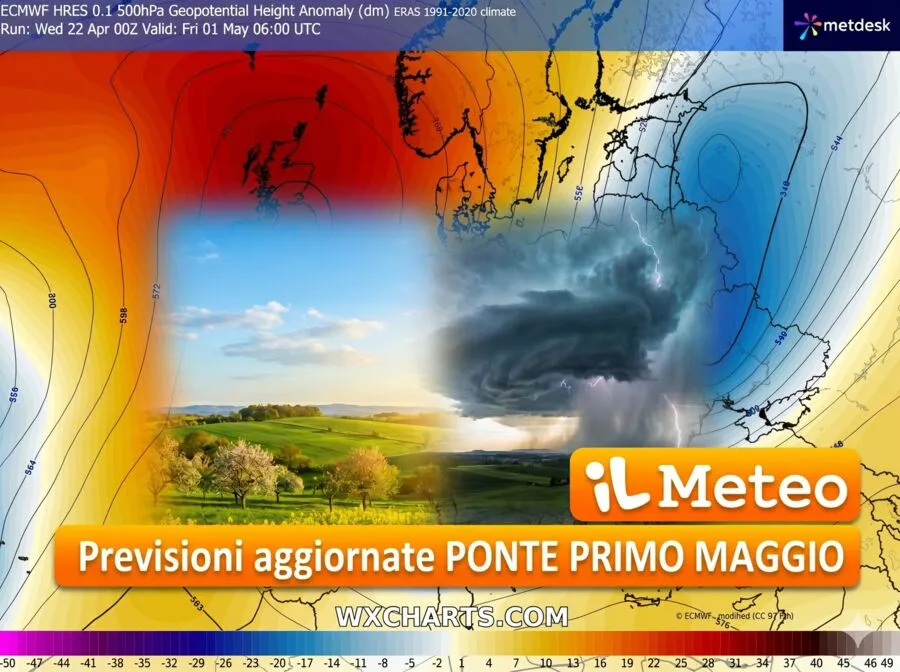 previsioni meteo primo maggio 2026 — IT news