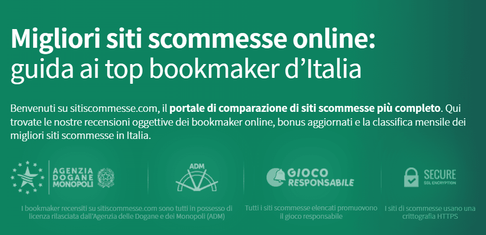 Siti scommesse in Italia: licenza, quote, bonus e pagamenti