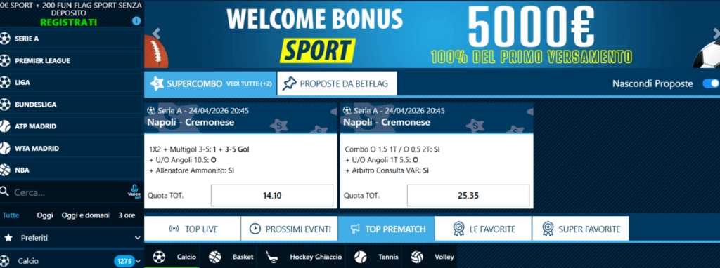 BetFlag in Italia funzioni, mercati, conto gioco e app image 10