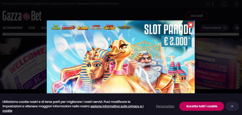 Gazzabet bonus e recensione italiana per ricarica e conto giocatore image 2